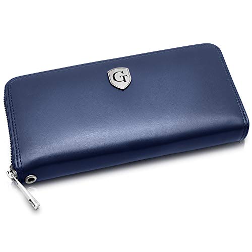 GenTo® Milan - Gran Billetera para Damas con protección RFID y NFC - Billetera XL con Muchos Compartimentos - Regalo para Damas