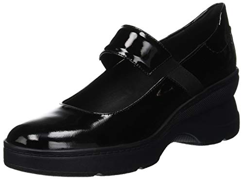 Geox D ASCYTHIA A Mary Jane Mujer, Negro (Black C9999), 38 EU