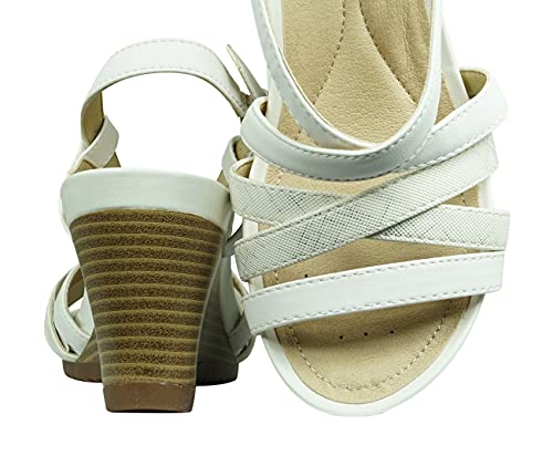 Geox Sandalias Chanclas Mujer D New Rorie para Mujer Blanco 37 EU