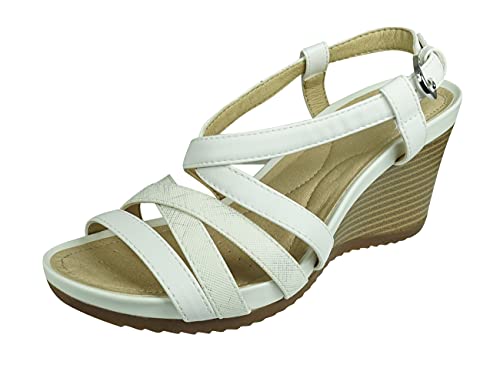 Geox Sandalias Chanclas Mujer D New Rorie para Mujer Blanco 37 EU