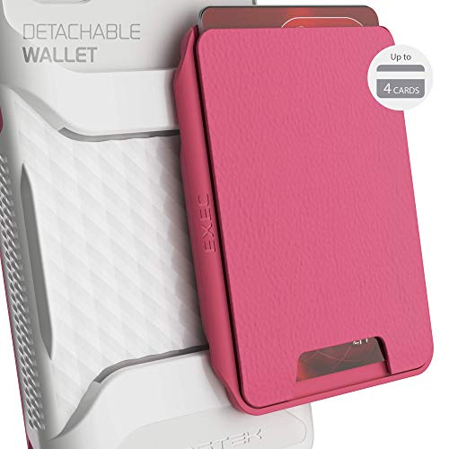 Ghostek Exec Galaxy S20 Plus Wallet Case Card Holder for Women Girls with Magnetic Leather Card Pocket Easily Detachable for Wireless Charging Designed for Samsung Galaxy S20 Plus (6.7 Inch) (Pink)