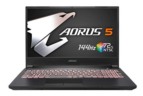 Gigabyte AORUS 5 SB-7ES1130SD - Ordenador portátil de 15.6" FHD 144Hz ( Intel Core i7-10750H, 16GB RAM, 512GB SSD, Nvidia GTX1660Ti-6GB, Sin sistema operativo) negro - teclado QWERTY Español