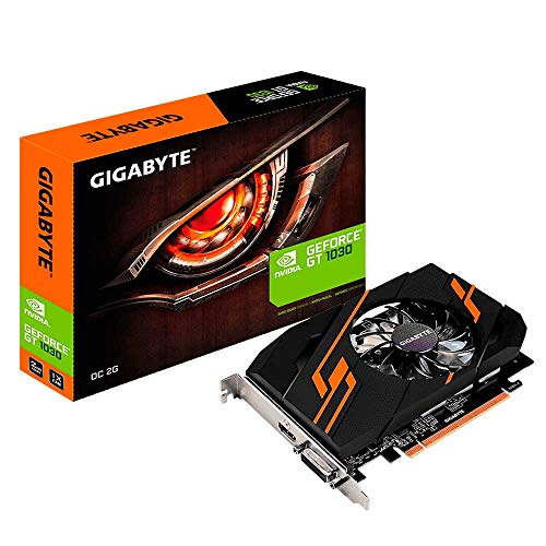 Gigabyte GV-N1030OC-2GI GeForce GT 1030 2GB GDDR5 - Tarjeta gráfica (NVIDIA, GeForce GT 1030, 4096 x 2160 Pixeles, 1265 MHz, 1518 MHz)