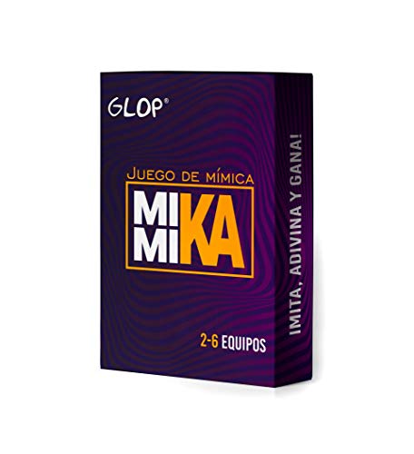 Glop Mimika - Juego de Mímica - Juegos de Mesa - Juegos de Mesa Adulto para Fiestas con Amigos - Juegos de Mesa Familiares - Regalos Originales para Hombre y Mujer