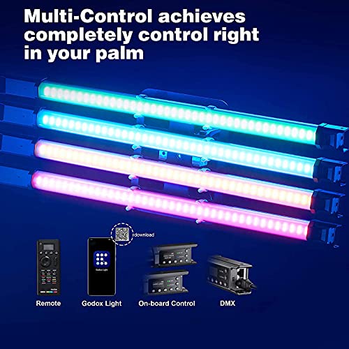 Godox TL60 Pavo Tube Light RGB Color Fotografía Luz Handheld Stick con APP Control remoto para fotos Video Movie Vlog(kit de doble lámpara)