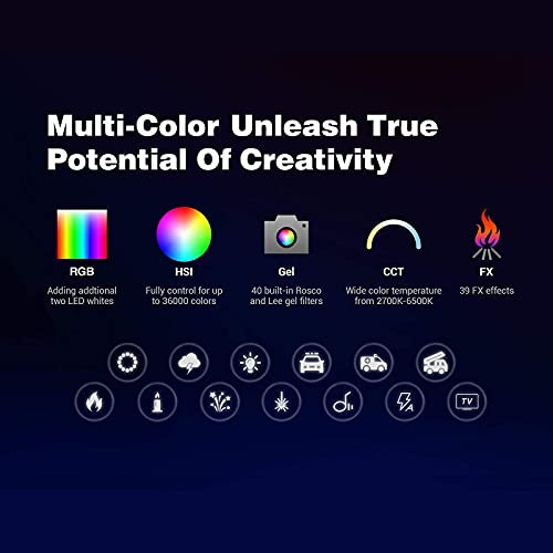 Godox TL60 Pavo Tube Light RGB Color Fotografía Luz Handheld Stick con APP Control remoto para fotos Video Movie Vlog(kit de doble lámpara)