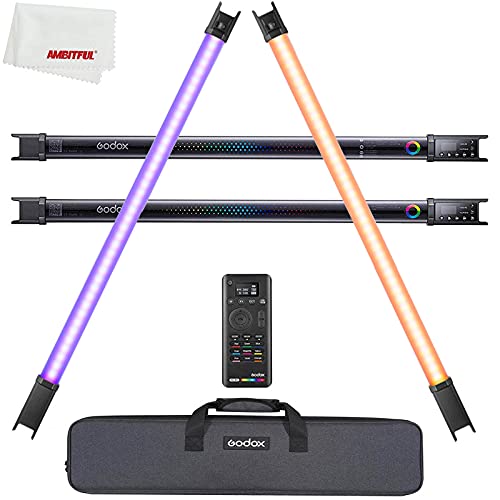 Godox TL60 Pavo Tube Light RGB Color Fotografía Luz Handheld Stick con APP Control remoto para fotos Video Movie Vlog(kit de doble lámpara)