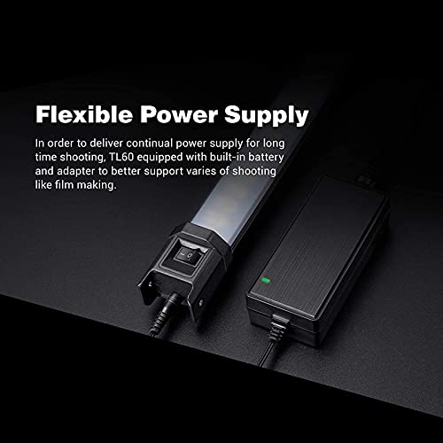 Godox TL60 Pavo Tube Light RGB Color Fotografía Luz Handheld Stick con APP Control remoto para fotos Video Movie Vlog(kit de doble lámpara)