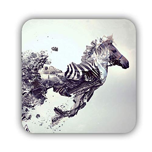 Gogh Yeah MDF Protector Usar En Coaster Square Mujer Impresión Zebra 1