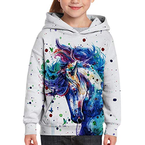 Goodstoworld Sudadera 3D Paint Red Galaxy Niños Niñas Hoodie Kids Sudadera con Capucha Impresion Gráfica Colorida y Fresca Divertido vestidura