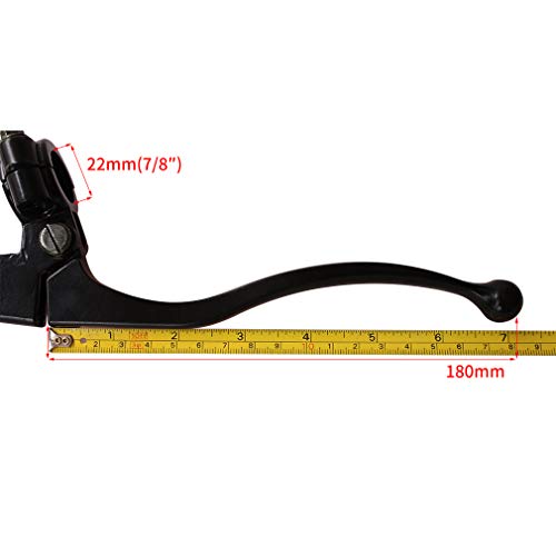 GOOFIT 7/8 '' 22mm Palanca de Freno Cilindro Delantero Derecho Embrague Hidraulico Moto reemplazo para 150cc 200cc 250cc ATV Pit Pocket Bike Motocross Scooter Negro