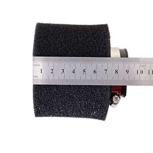GOOFIT Filtro de Aire Esponja Moto 42mm Vertical Universal Pit Bike reemplazo para 125cc 150cc Motocross Ciclomotor Pocket Bike Scooter Quad Negro