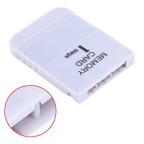 Goshyda Tarjeta de Memoria, Stick de Memoria portátil Blanco de 1 MB para Playstation 1 Un Juego PS1 para Sony PS1