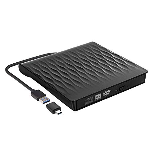 Grabadora CD/DVD Externa, DANGZW USB 3.0 Delgada Portátil Unidad de CD y DVD, Transferencia de Datos de Alta Velocidad Unidad Optica para PC de Escritorio Portátil/Linux/Mac OS/Windows 10/8/7/XP