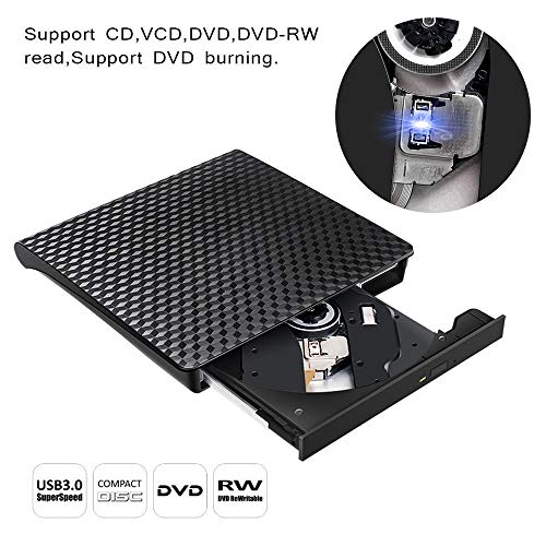 Grabadora DVD CD Externa USB 3.0 USB Type-C, USB Portátil C Quemador DVD RW Externo Óptico Superdrive Compatible con MacBook Pro/Air/iMac/Laptop/Windows/PC