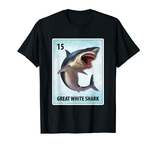 Grandes tarjetas mexicanas de tiburón blanco Camiseta