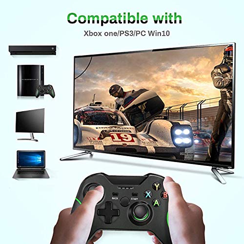 GRJKZYAM Gamepad Mejorado para Control inalámbrico para Xbox One/One S/One X / PS3 / One Elite/Windows 10 | Gamepad inalámbrico 2.4G con Doble vibración