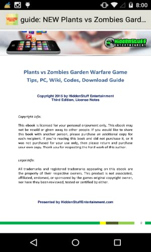 guide for PLANTS VS ZOMBIES GARDEN WARFARE