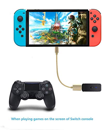 GZW-Shop Adaptador inalámbrico Bluetooth convertidor USB para Mando Nintendo Switch, Xbox One S/X, Xbox360, PS3, PS4, PS5, Wii U Pro y Windows PC