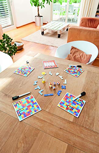 HABA-con 5-ESP 305286-CON5-ESP, Familiar a Partir de 7 años, 2 Opciones de Juego y una Variante en Solitario, también Adecuado para el daltonismo, Multicolor (H305286)