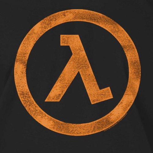 Half-Life 2 Lambda Camiseta para Shooter Juego Hombres Camiseta de algodón Negro - M