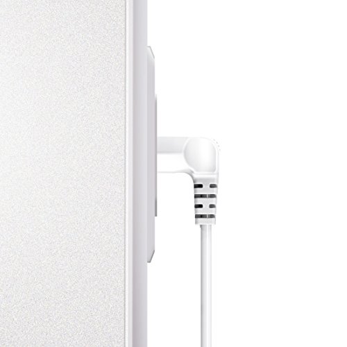 Hama Cable de alimentación (Europlug a Enchufe Euro 8 Doble, Ambos Lados 90 ° ángulo, 1,5 m), Color Blanco