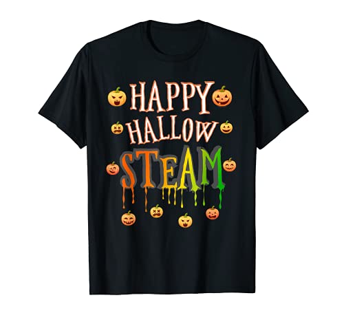 Happy Hallow STEAM Ingeniería y Arte Calabaza Halloween Camiseta