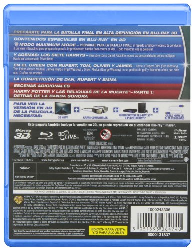 Harry Potter Y Las Reliquias De La Muerte (Bd + Bd3d) Bluray [Blu-ray]