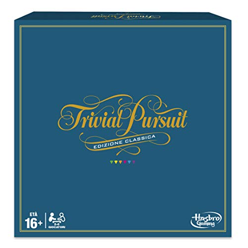Hasbro Gaming – Trivial Pursuit (juego en caja), 16 años +, 2 – 4 jugadores, C1940103- Idioma italiano