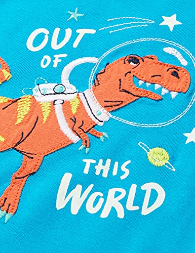 Hatley Organic Cotton Raglan Long Sleeve Printed Pyjama Set Juego de Pijama, Space Dinos Glow In The Dark, 12 Years para Niños