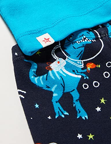 Hatley Organic Cotton Raglan Long Sleeve Printed Pyjama Set Juego de Pijama, Space Dinos Glow In The Dark, 12 Years para Niños