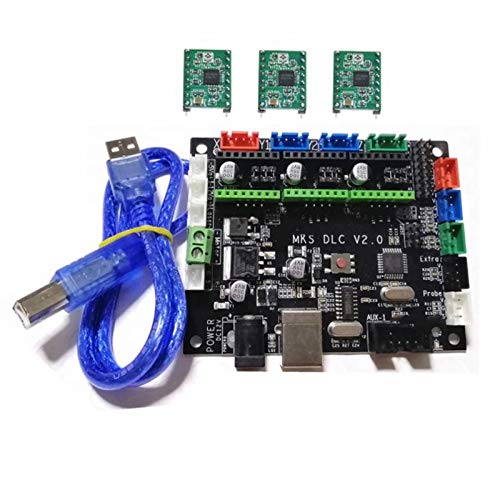 Haude Controlador CNC GRBL 1.1 MKS DLC V2.0 Placa de Ruptura GRBL Placa Base de Controlador de Estepa de 3 Ejes Monitor de MáQuina de Grabado CNC