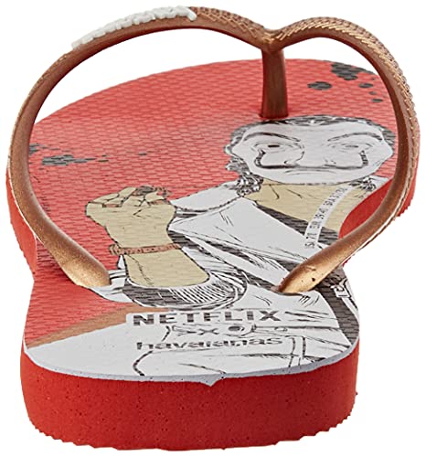 Havaianas Slim Nairobi Casa de Papel Netflix, Flip-Flop Mujer, Red Crush, 39/40 EU