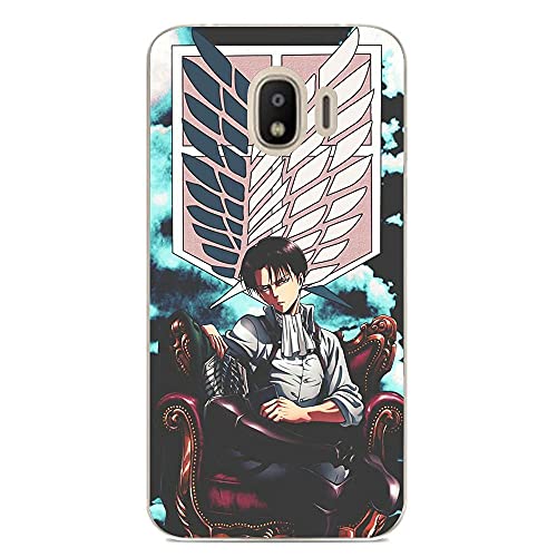 HDDZKA Funda transparente para Samsung Galaxy J2 2018/J2 PRO 2018, AOT-Titans Wings 3 Crystal Slim Silicona Silikon Coque