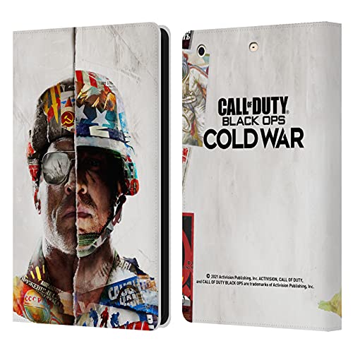 Head Case Designs Activision Call of Duty - Funda de piel con tapa para iPad Mini 1 / Mini 2 / Mini 3, diseño de texto en inglés "Cold War Primary Key Art"