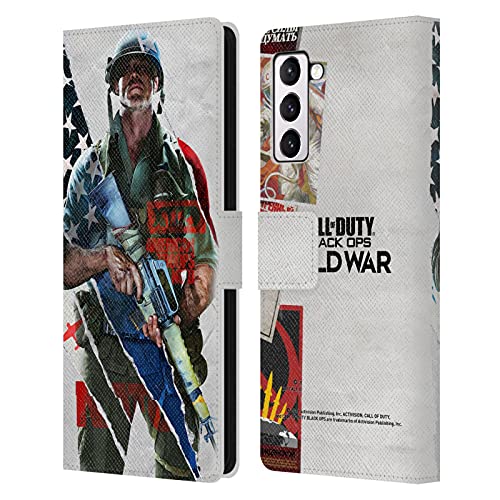 Head Case Designs Funda de piel tipo libro con licencia oficial Activision Call of Duty Black Ops Cold War Edición Especial Key Art Funda de piel tipo libro compatible con Samsung Galaxy S21+ 5G