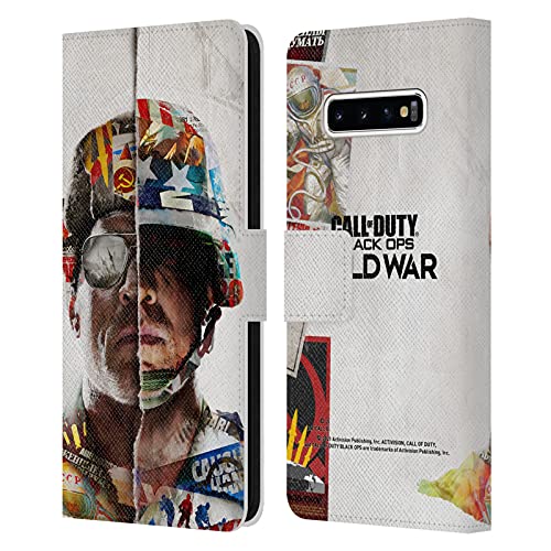 Head Case Designs Funda de piel tipo libro con licencia oficial Activision Call of Duty Black Ops Cold War Primary Key Art para Samsung Galaxy S10+ / S10 Plus