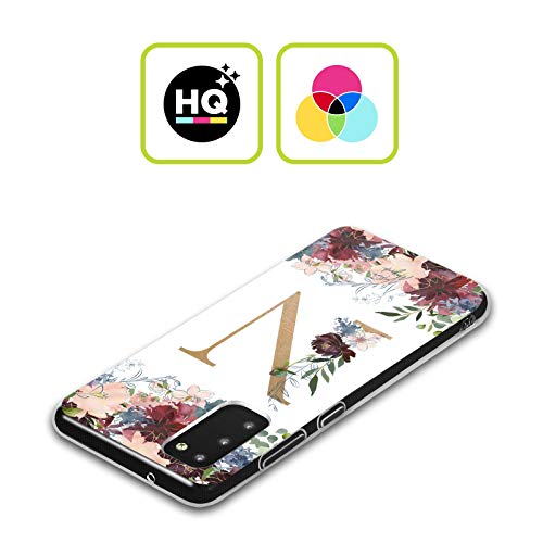 Head Case Designs Licenciado Oficialmente Nature Magick Letra N Flores Monograma Floral Oro 2 Carcasa de Gel de Silicona Compatible con Galaxy A52 / A52s / 5G (2021)