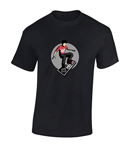 HELANG Skater Gamer Mens T Shirt Cool Gaming Skateboard Top Pc Gamer Gift Idea NewBlack-XL