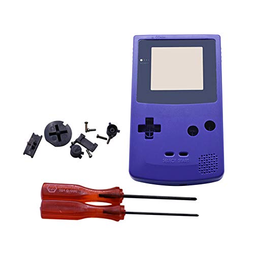Henghx Reemplazo Lleno Housing Cáscara Cubrir Caso Partes Set w/Lente&Destornillador para Nintendo Gameboy Color GBC Consola