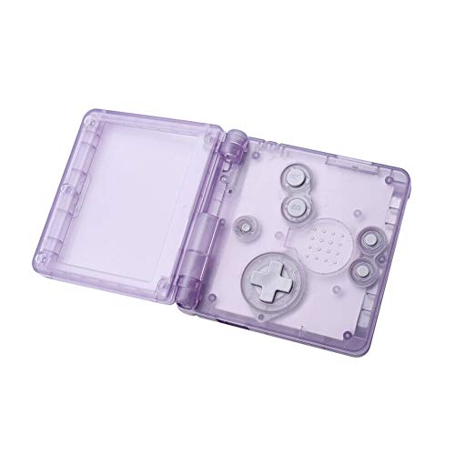 Henghx Reemplazo Transparente Claro Lleno Housing Cáscara Caso Partes Set w/Lente&Destornillador para Nintendo Gameboy Advance SP GBA SP Consola