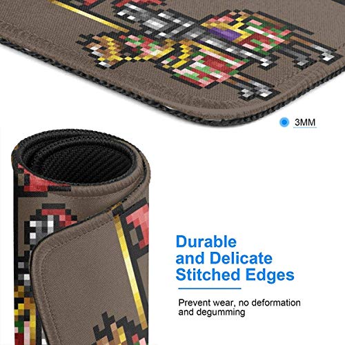 Heroes of Might y Magic Knight Retro Pixel Dos Game Fan Shirt Dobladillo de la Alfombrilla de ratón Esports Office Study Computer