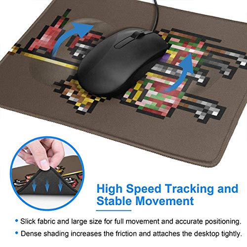 Heroes of Might y Magic Knight Retro Pixel Dos Game Fan Shirt Dobladillo de la Alfombrilla de ratón Esports Office Study Computer