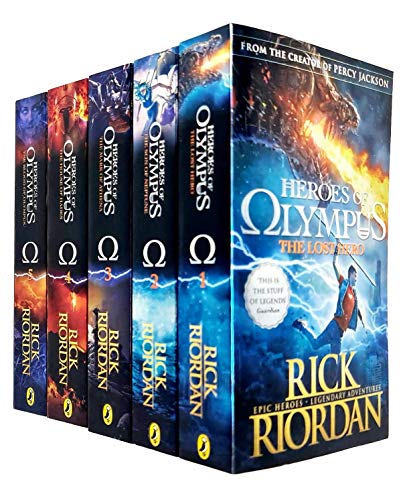 Heroes of Olympus Complete Collection 5 Books Box Set -The Lost Hero/The Son of Neptune/The Mark of Athena/The Blood of Olympus ( in English)