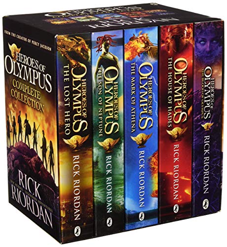 Heroes of Olympus Complete Collection 5 Books Box Set -The Lost Hero/The Son of Neptune/The Mark of Athena/The Blood of Olympus ( in English)