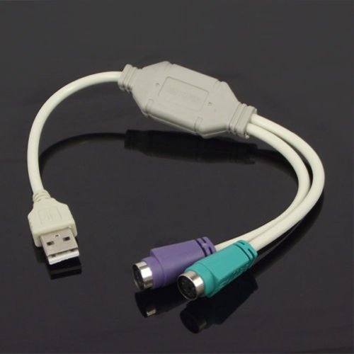 HeroNeo Cable convertidor adaptador USB macho a PS2 hembra para teclado