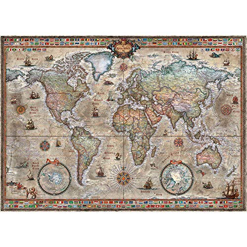 Heye HY29871 Puzzles Map Art, 1000 Pc-Retro World
