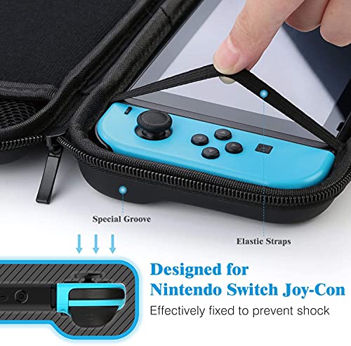 HEYSTOP Accesorio Compatible con Nintendo Switch Funda Compatible con Nintendo Switch Funda de Transporte para Nintendo Switch Protector de Pantalla Apretones de Pulgar