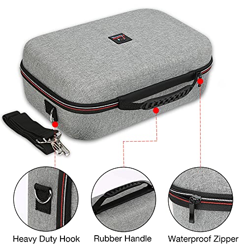 HEYSTOP Funda para Nintendo Switch, Funda Switch con 18 Ranuras para Tarjetas de Juego, Estuche Rígido de Transporte de Viaje Compatible con Nintendo Switch Consolas y Accessorios, Gris