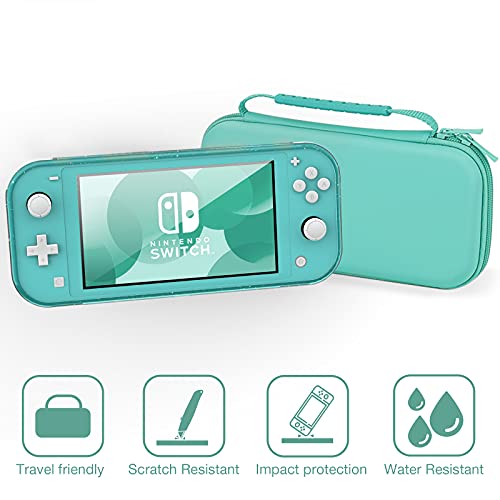 HEYSTOP Funda para Nintendo Switch Lite con Carcasa Switch Lite + Protector de Pantalla + Funda Tarjeta de Juegos + Tapas de Agarre para el Pulgar - Verde